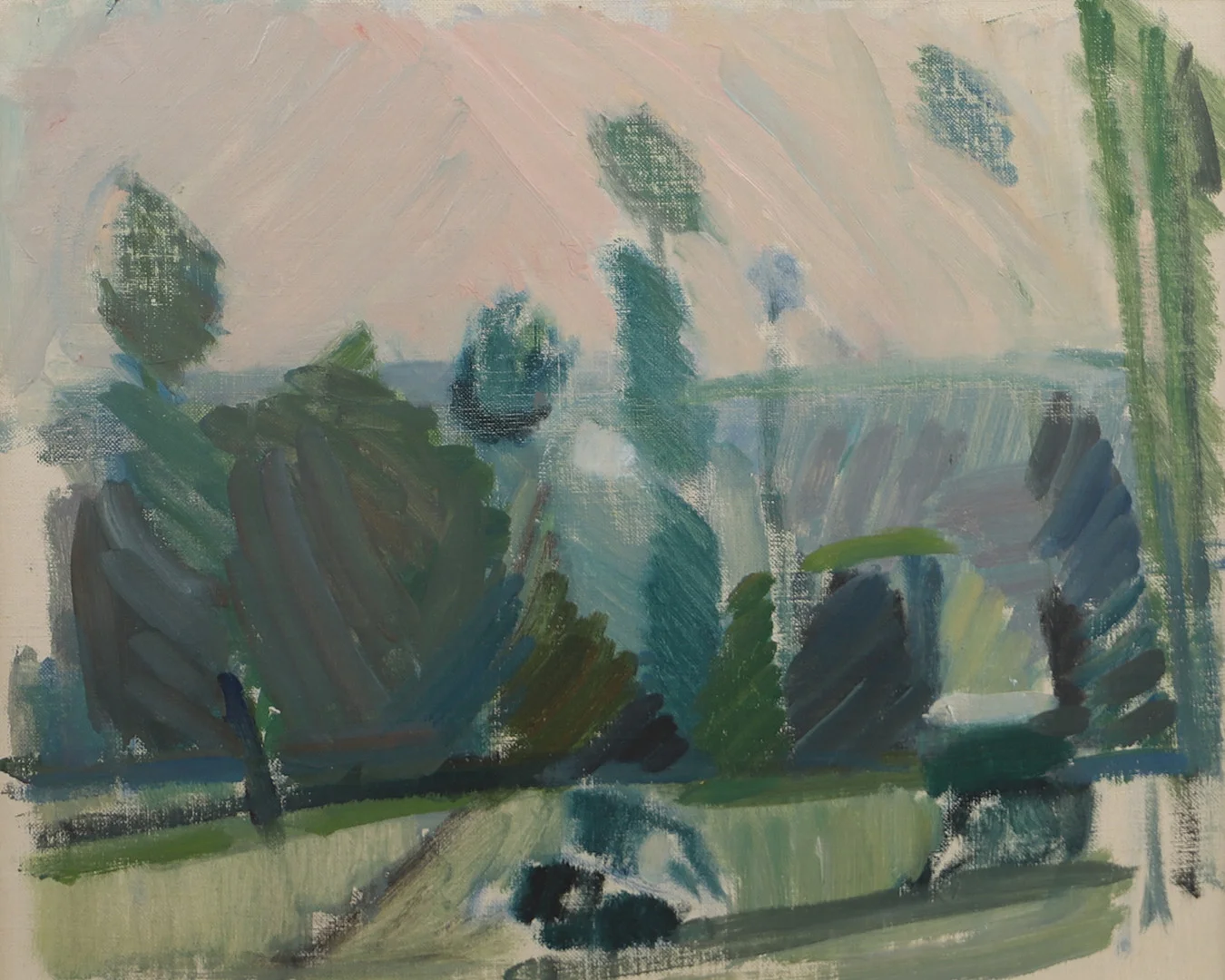 NILS FOLKE KNAFVE. TILLSKRIVEN. "Franskt landskap", olja på pannå, osignerad. — Paintings — Helsingborgs Auktionskammare