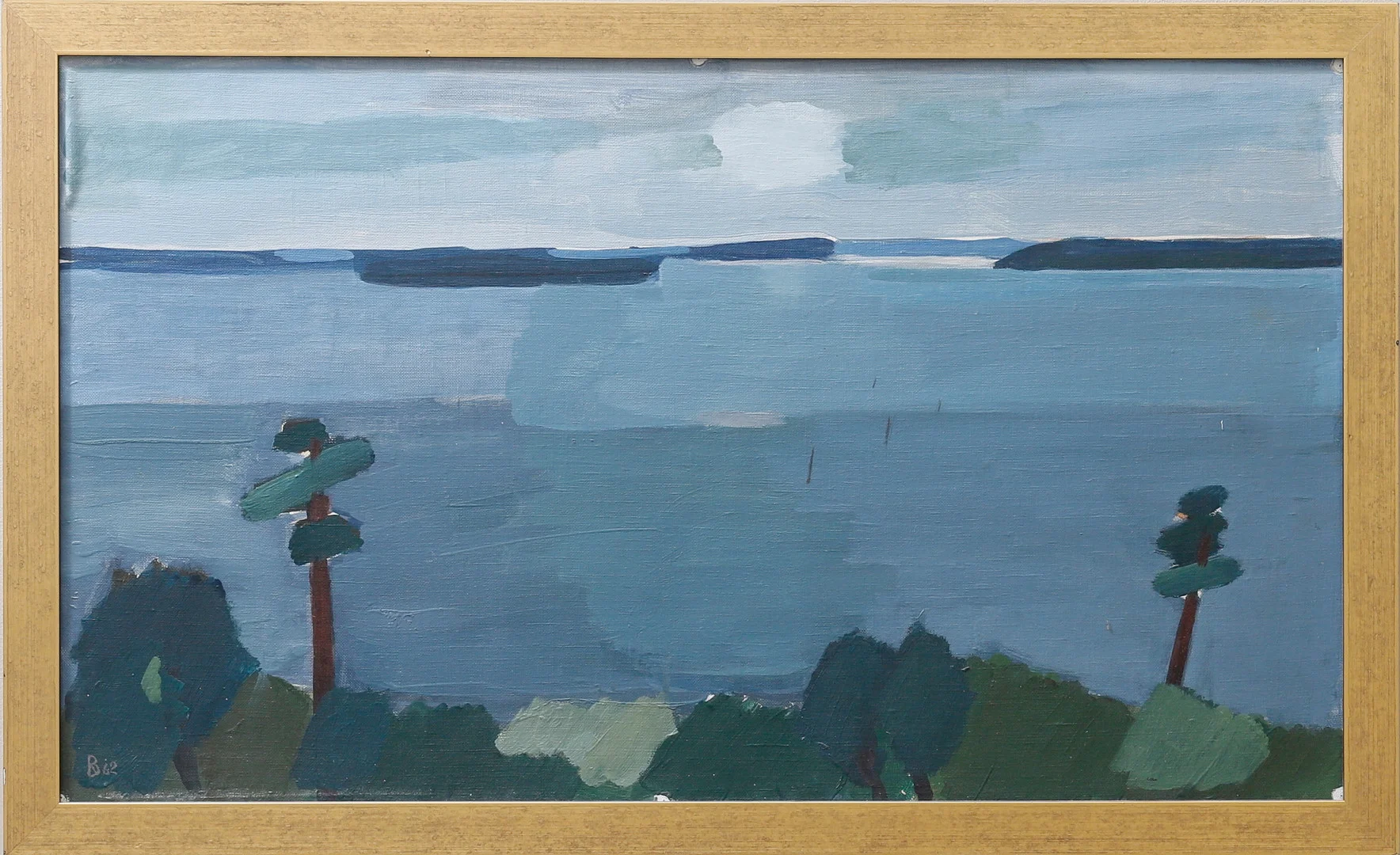 BENGT REINHOLTZ. Landskap, olja på duk, signerad och daterad -62. — Paintings — Gomér & Andersson Nyköping