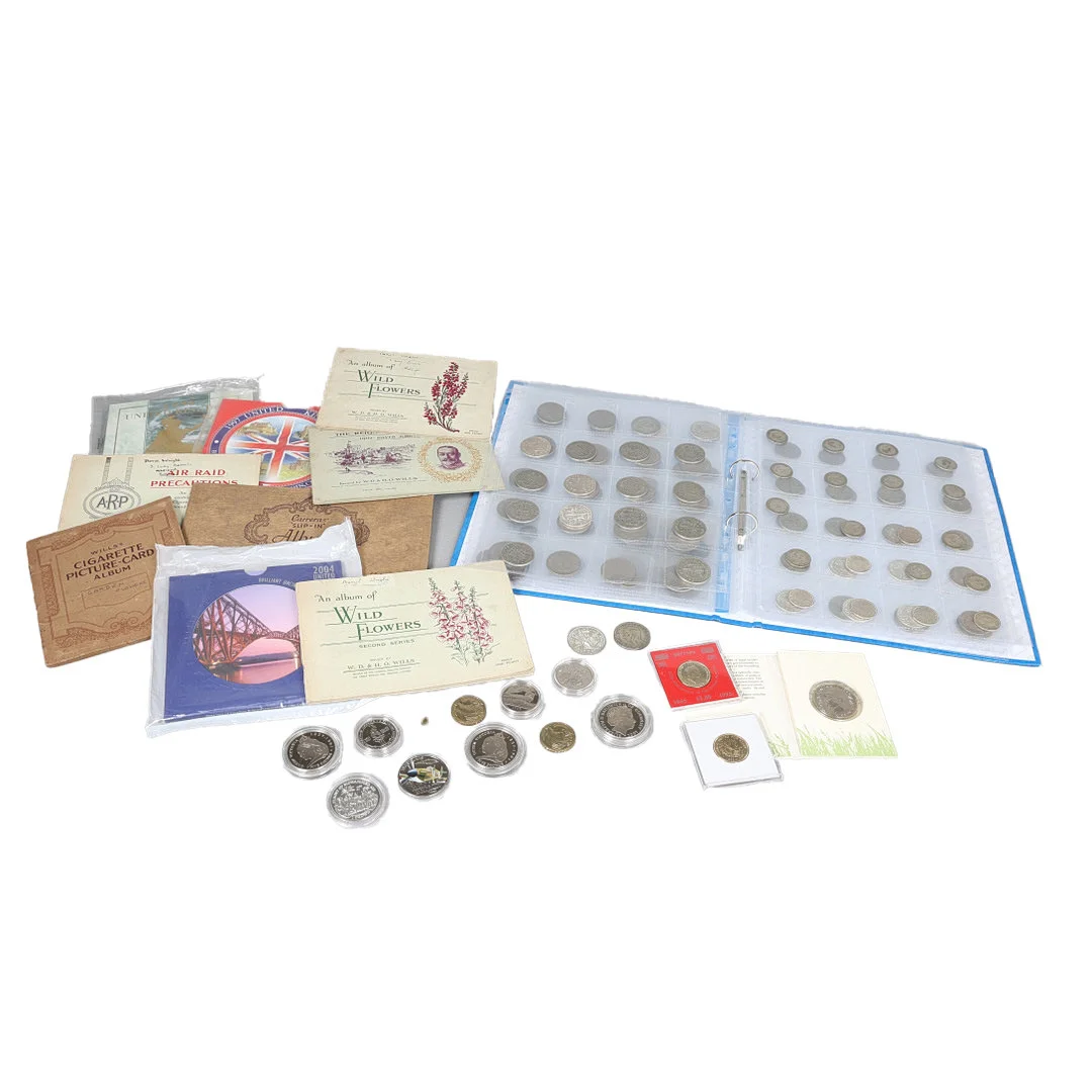 COIN ALBUM AND PROOF SET. — Coins & Banknotes — Bishop & Miller