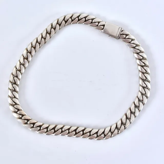 HALSKEDJA, manglad pansar, sterlingsilver.