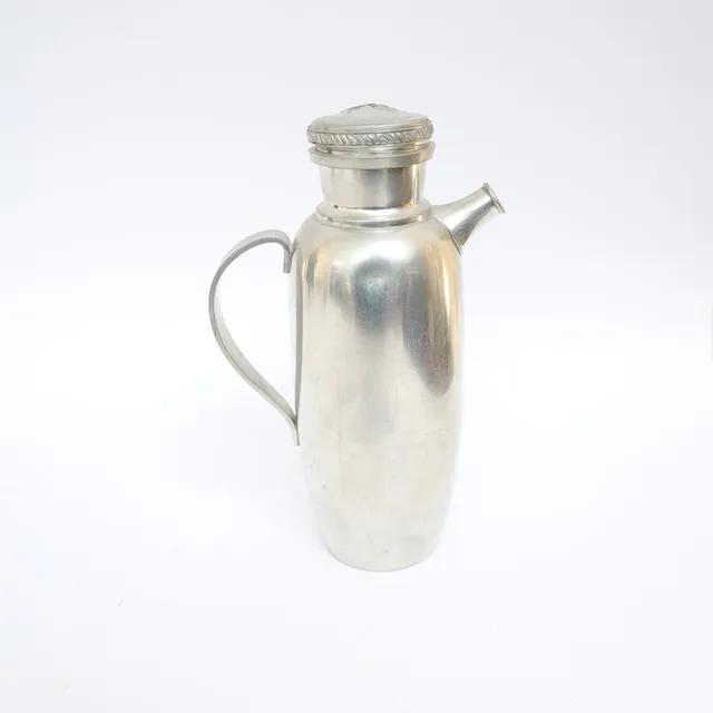 COCKTAILSHAKER, Norge, 1900-tal, tenn, med hänkel, stämplad.
