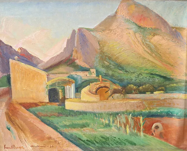 SVANTE BERGH. olja på duk, Mallorca, signerad och daterad 30.