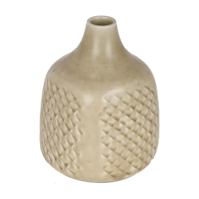 Eva Stæhr Nielsen for Saxbo: Small four-sided stoneware vase.