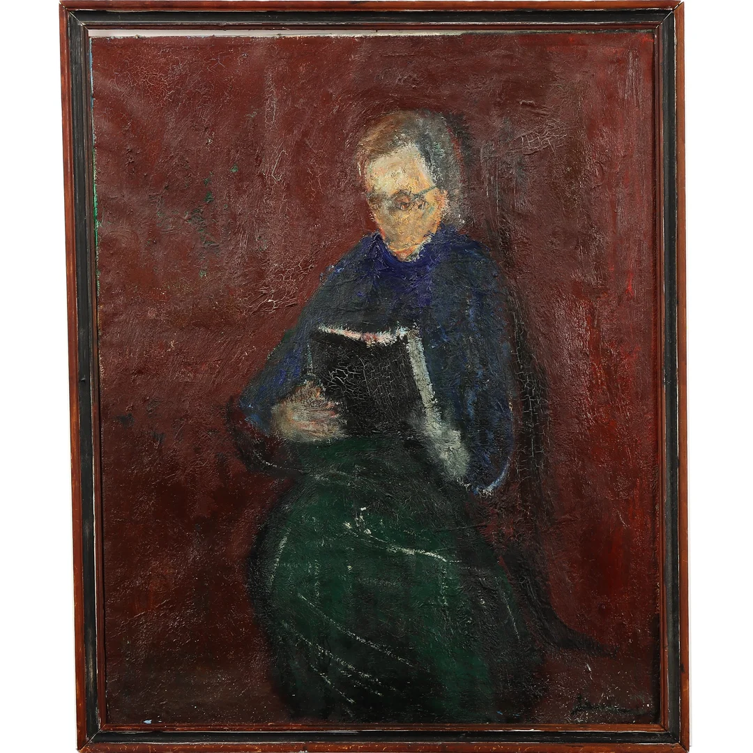 Jens Søndergaard. Oil on canvas. Portrait of the artist's grandmother — Paintings and sculptures/Modern pictorial arts — Lauritz