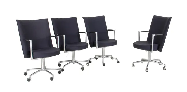 Johannes Foersom & Peter Hjort-Lorentzen. Four 'Partner' lounge office chairs, model EJ-70 (4)