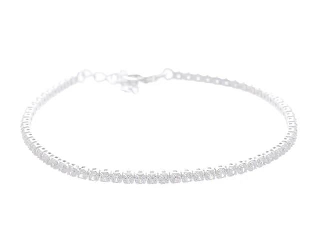 TENNISARMBAND, sterlingsilver, cubic zirconia, längd 15 cm-18 cm, vikt ca 2,9 g.