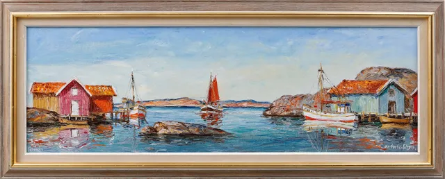 KURT HEINONEN. Olja på duk, Sotenäs, signerad.