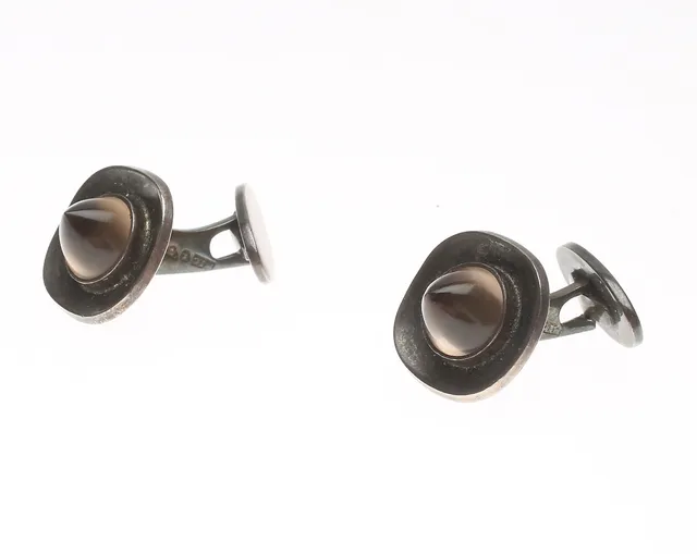 MANSCHETTKNAPPAR, ett par, silver, MIC, Stockholm, 1963.