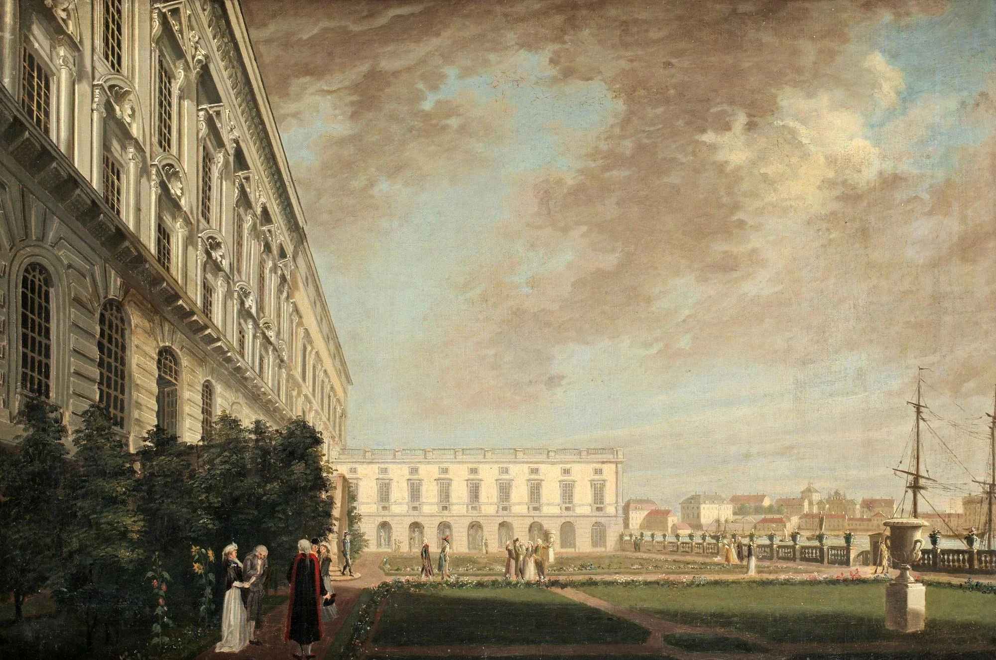 Pehr Hilleström, "Kongl. Slottet åt Logården". — Bukowskis