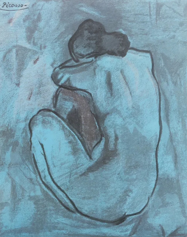 PABLO PICASSO. EFTER. Kvinnostudie, tryck.