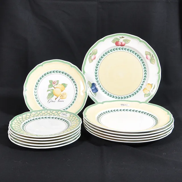 VILLEROY & BOCH, MATTALLRIKAR OCH ASSIETTER 6 + 6.