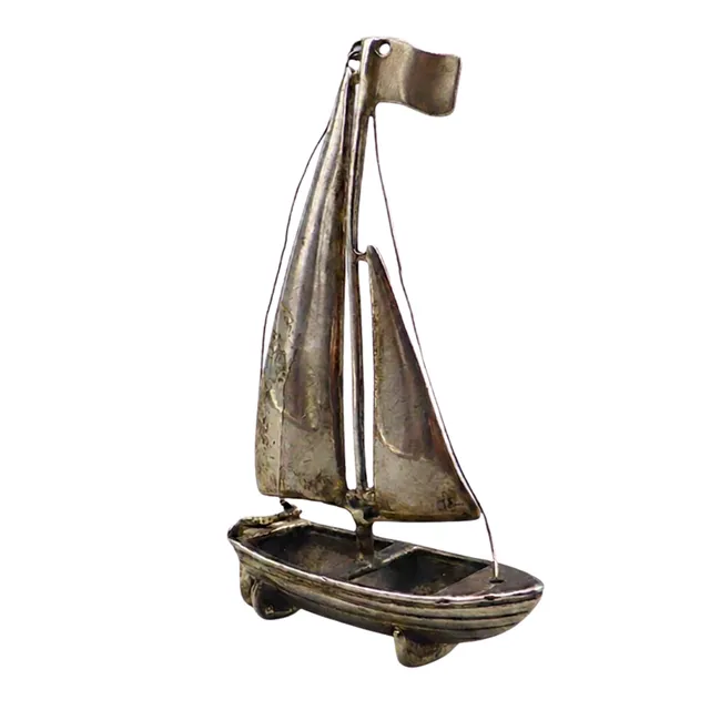 SEGELBOOT-MINIATUR AUS 925ER SILBER.
