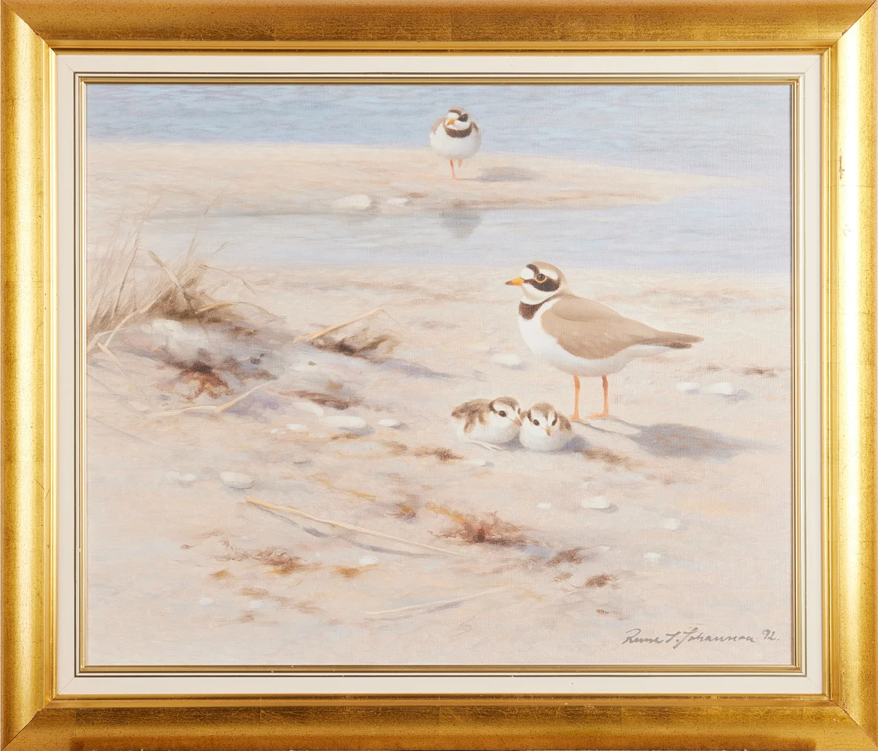 RUNE JOHANSSON. "Större strandpipare", olja på duk, signerad Rune Johansson -92. — Paintings — Stockholms Auktionsverk Magasin 5