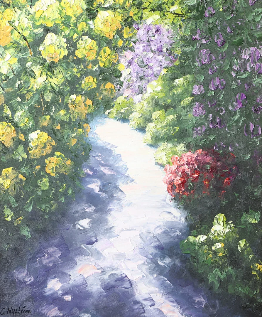 CONNY NYSTRÖM. "Sofiero", olja på duk, signerad C. Nyström. — Paintings — Helsingborgs Auktionskammare
