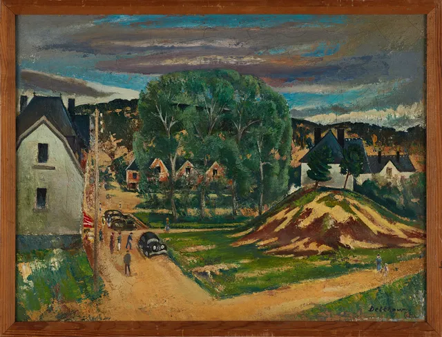 ERIC DETTHOW (1882-1952). "Paysage de Bretagne", signerad, daterad a tergo 1948, olja på duk.