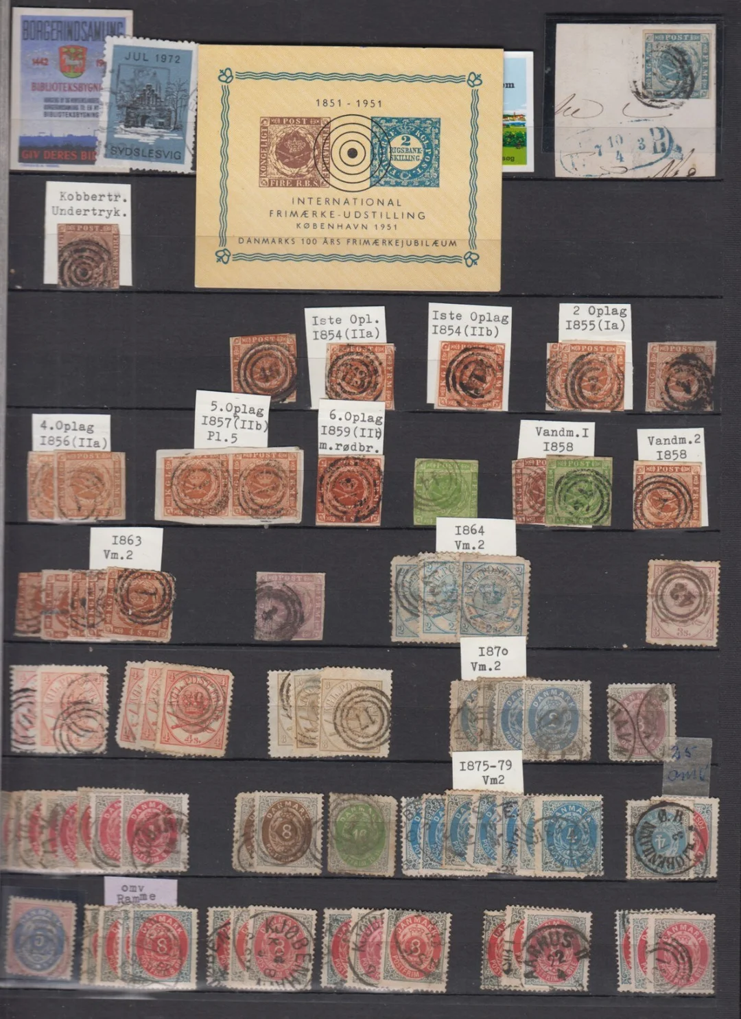 DANMARK. Lagerbog med en del ældre materiale. Samlet til ca. 1967. — Hobby and collectibles/Stamps — Lauritz