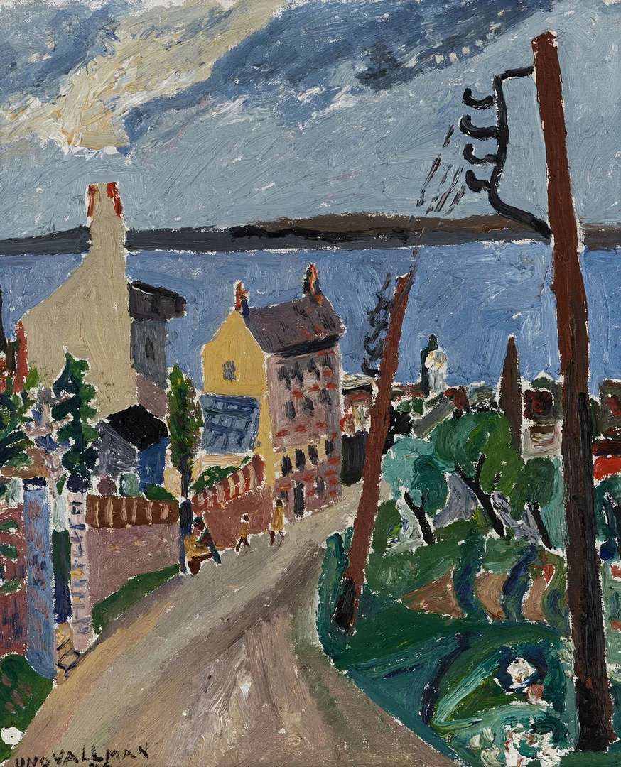 UNO VALLMAN (1913–2004). Stadsmotiv, signerad och daterad -36, olja på duk. — Paintings — Crafoord Auktioner Stockholm