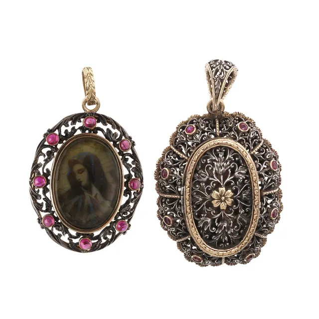 A 19TH CENTURY PORTRAIT MINIATURE PENDANT.