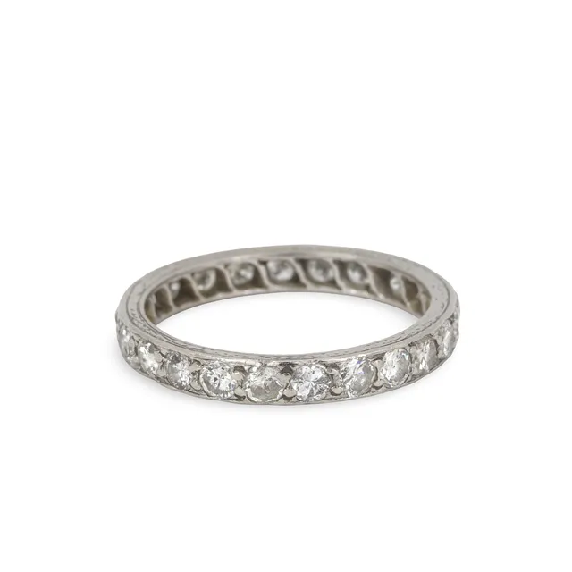 1CT PLATINUM DIAMOND FULL ETERNITY RING.