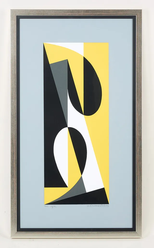 LARS-GUNNAR NORDSTRÖM. "Kombination", signerad, serigrafi, H.C. IX/X.