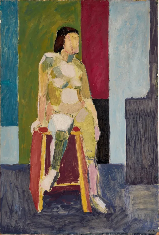 ROLF WERTHEIMER (Sverige, 1930-2025), Modellstudie - Academi Libre, Stockholm, monogramsignerad och daterad RW 51, olja, papper på pannå.