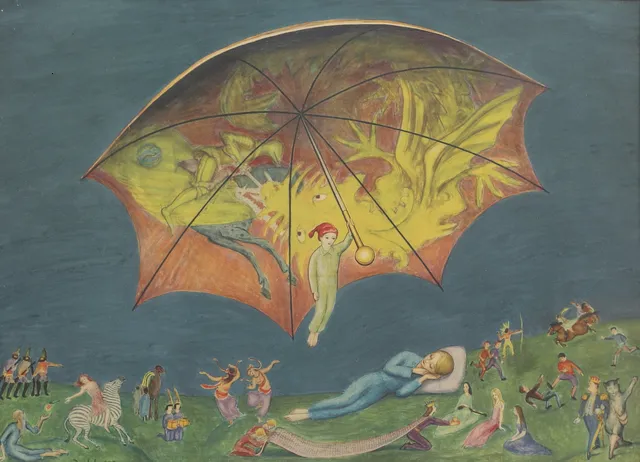 NILS DARDEL. EFTER. Tryck, "John Blund", signerad i tryck.