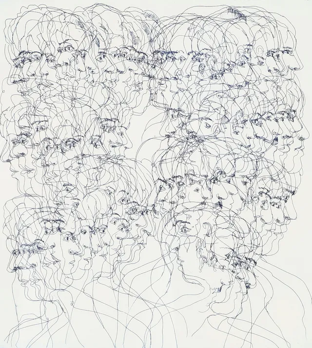 TONY CRAGG. Ansikten, etsning, signerad.