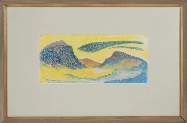 BIRGER BIA PETERSON. Tjuonavagge, pastell, signerad.