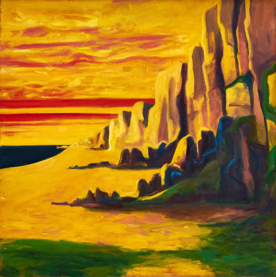 ÅKE NILSSON (1935-2021). "Landskap Hovs Hallar", monogramsignerad ÅN, daterad a tergo -80, olja på duk. — Paintings — Crafoord Auktioner Stockholm