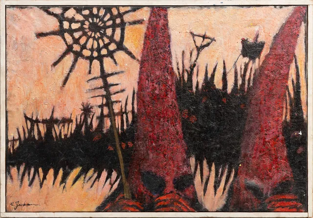CLIFFORD JACKSON. "Semana Santa", olja på duk signerad.