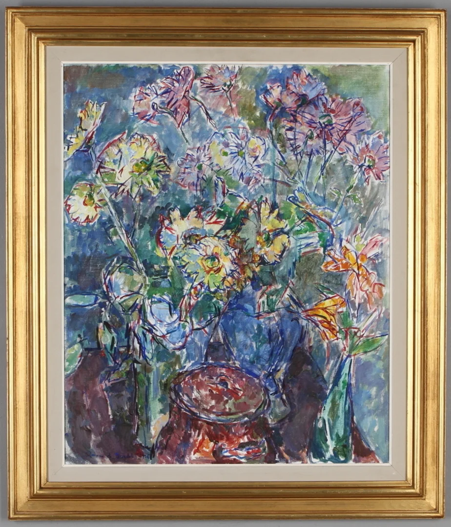 SIMONE DE DARDEL. Blomsterstilleben, olja på duk, signerad och daterad 1956. — Paintings — Auktionshuset Kolonn