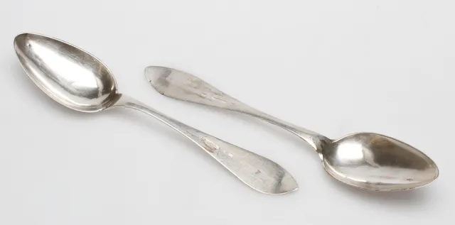 SKEDAR, 2 st, silver, Gustaf Israel Lyberg(verksam 1821-1858), Eksjö 1831.