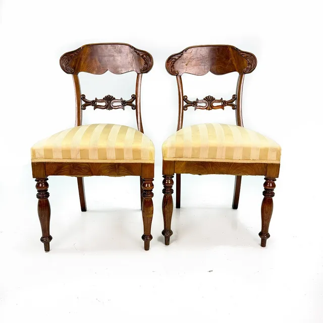 STOLAR - 2 st mahogny, karl-johan, 18/1900-tal.
