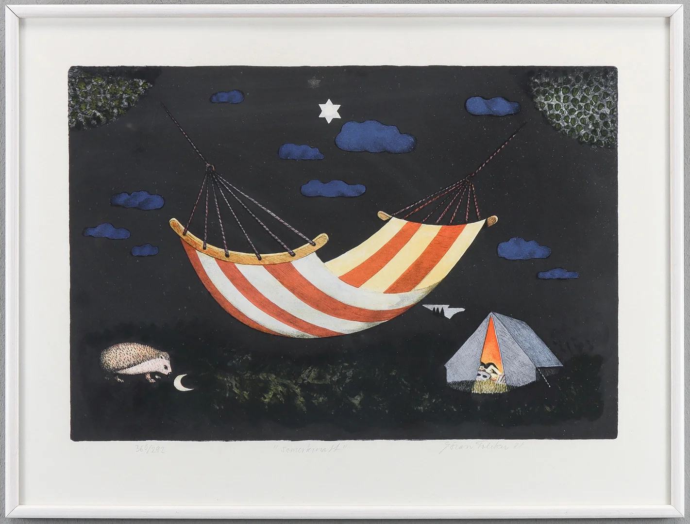 GÖRAN FOLCKER. Litografi 360/292, signerad 81. — Engravings & Prints — Karlstad Hammarö Auktionsverk