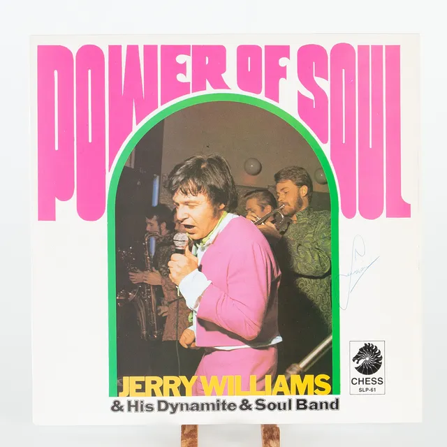 JERRY WILLIAMS & HIS DYNAMITE & SOUL BAND. Vinylskiva, "Power of Soul", signerad.