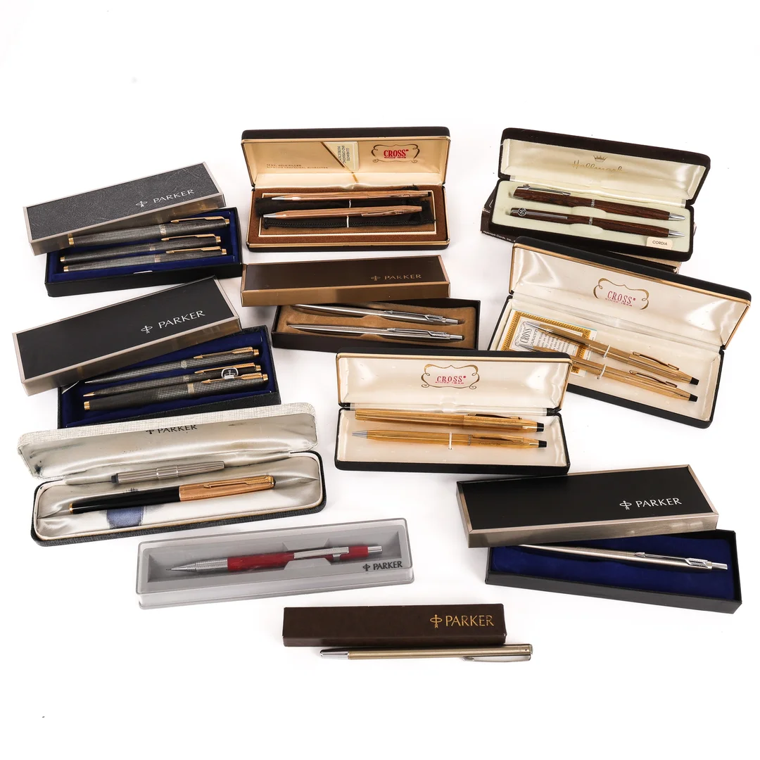 A collection of Parker, Penol, Cross, etc. fountain and ballpoint pens — Hobby and collectibles/Collectibles — Lauritz