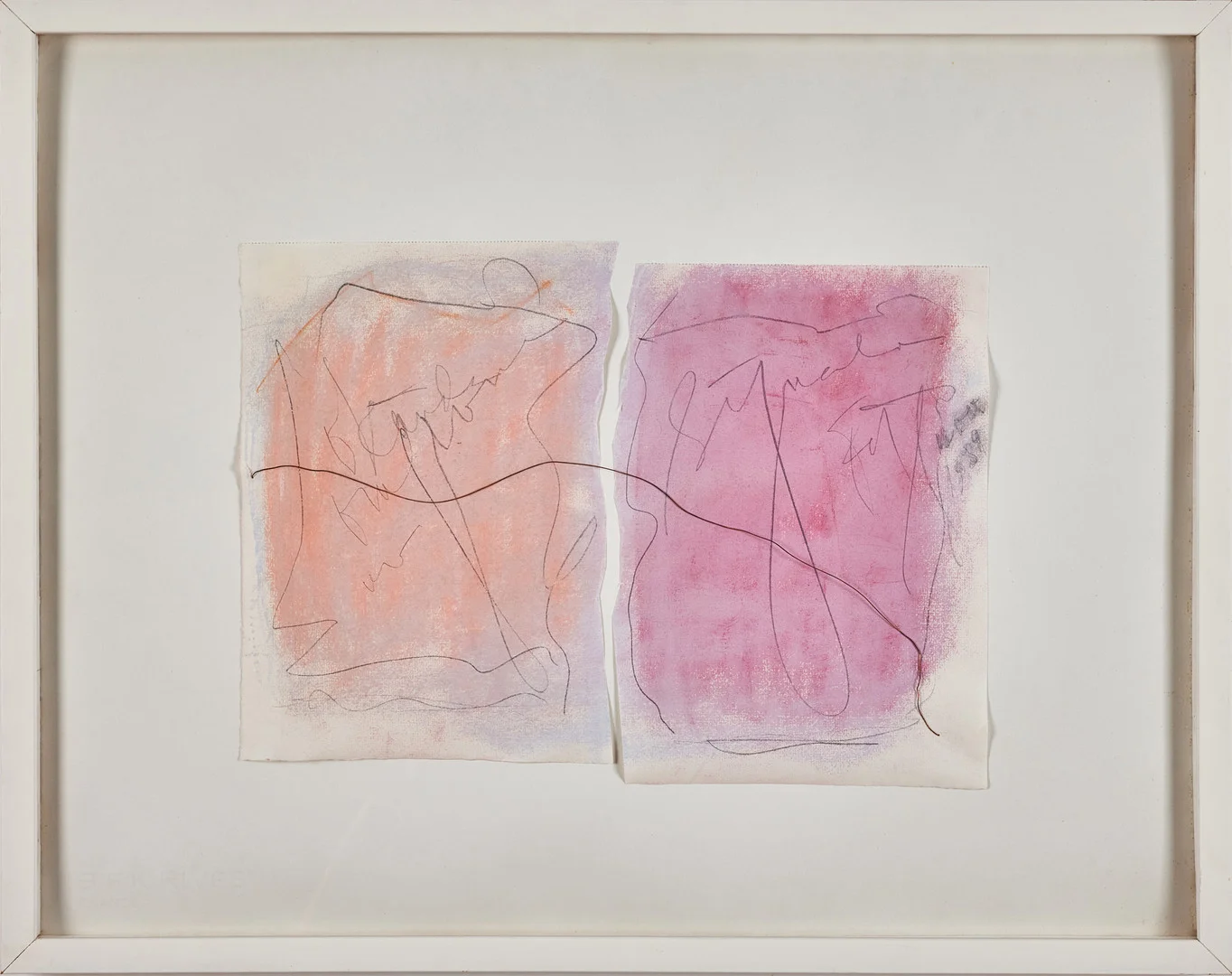 EDDIE FIGGE. Omgiven av okända signaler, blandteknik med collage, 29 x 41 cm. — Paintings — Stockholms Auktionsverk Fine Art