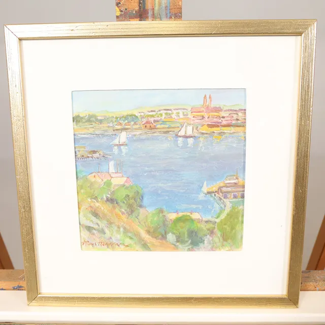 HANS HANSSON. GOUACHE, signerad.