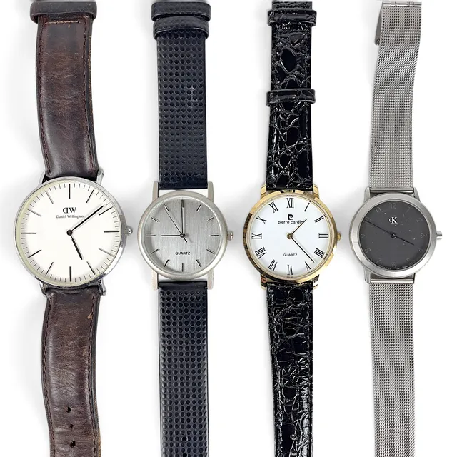 ARMBANDSUR, 4 st, Pierre Cardin, Calvin Klein, Swatch, Daniel Wellington. Quartz.