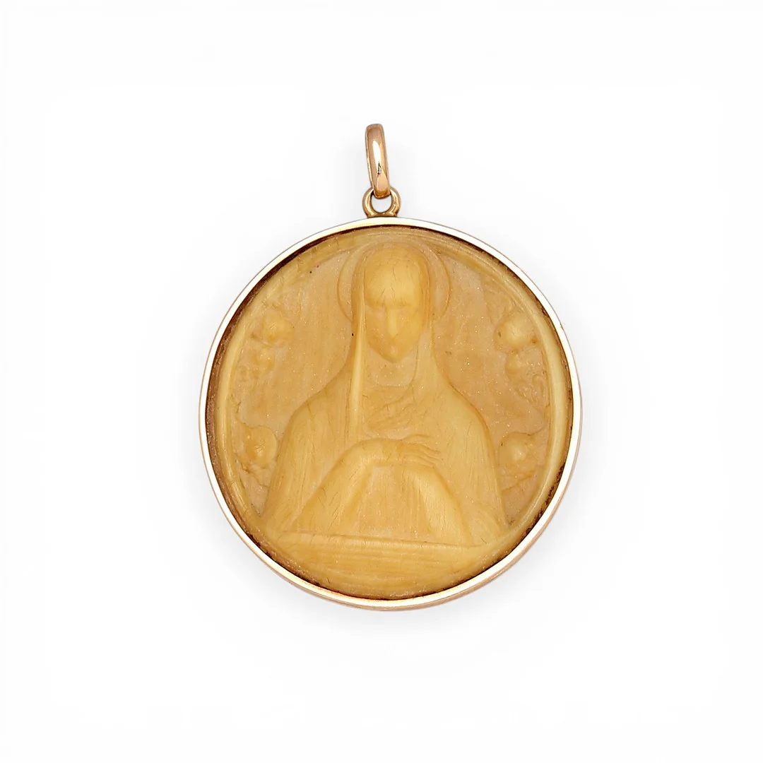 'Noucentista' devotional medal, circa 1930. — Brooches & Pendants — Balclis