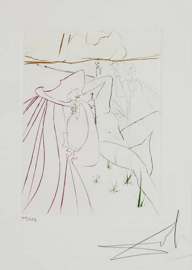 SALVADOR DALÍ. "La Ressuscitée" ur sviten "Le Décameron".