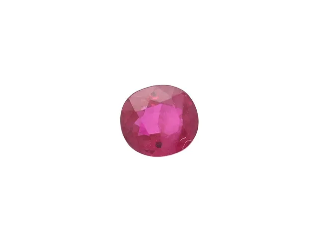 RUBIN, ovalslipad 0,68 ct, IGI cecrtifkat 1L130394, bruten försegling.