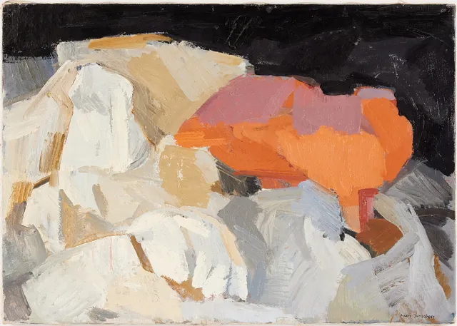 MATTS JUNGSTEDT. (1924-2024). "Måsar III", signerad, olja på duk.