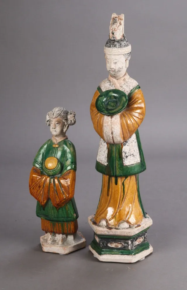 Chinese tomb guardian figurines (2)