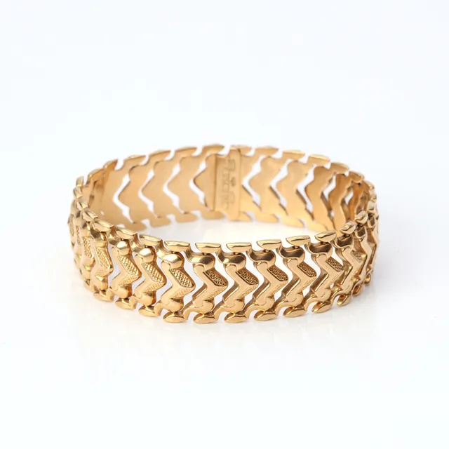 ARMBAND, FANTASILÄNK. 18k guld, Vicenza Italien, vikt ca 24,6 gram.