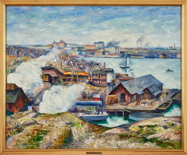 KNUT JANSON (1882-1966). "Mälarvarvet".