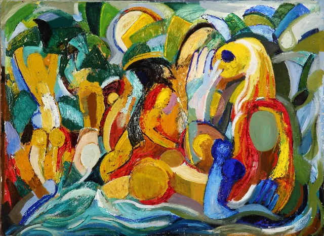 Ubekendt kunstner. Abstrakt komposition