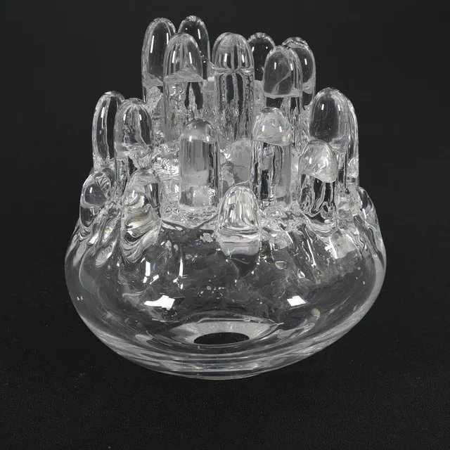 GÖRAN WÄRFF. Ljuslykta,glas,"Polar", Kosta.