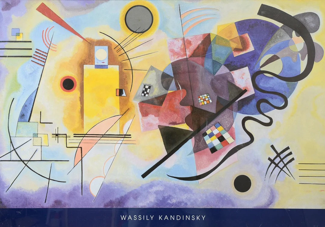 WASSILY KANDINSKY. EFTER. Affisch, "Gul-Röd-Blå". — Engravings & Prints — Formstad Auktioner
