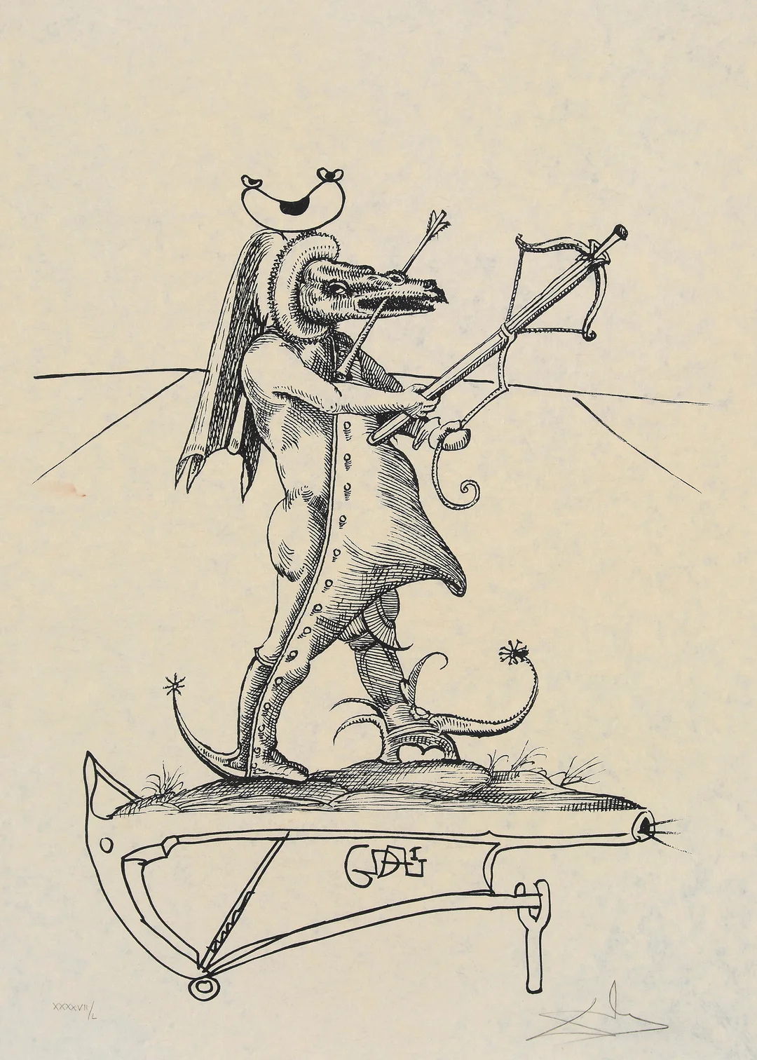 Dali, Salvador — Fra serien "Les Songes drolatiques de Pantagruel" 1973 — Kunst/Grafikk — Blomqvist